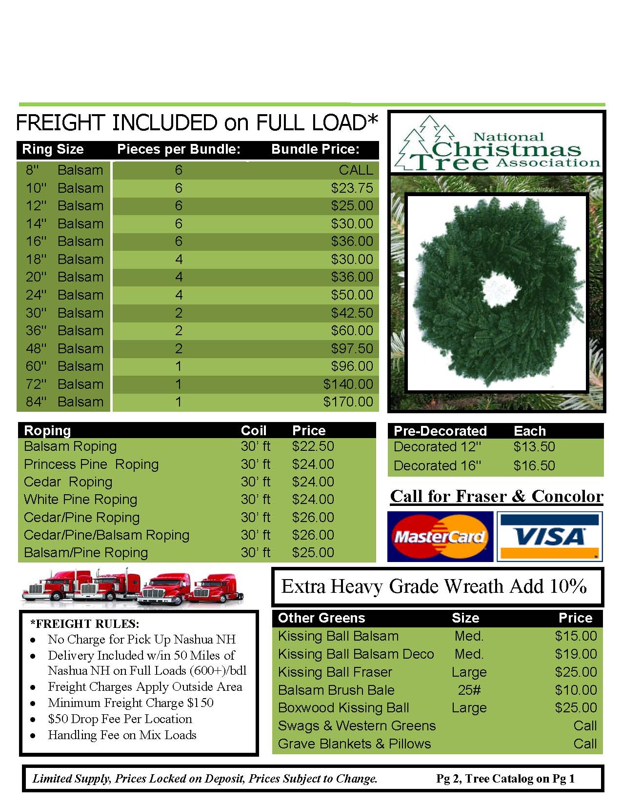 wholesale wreath prices